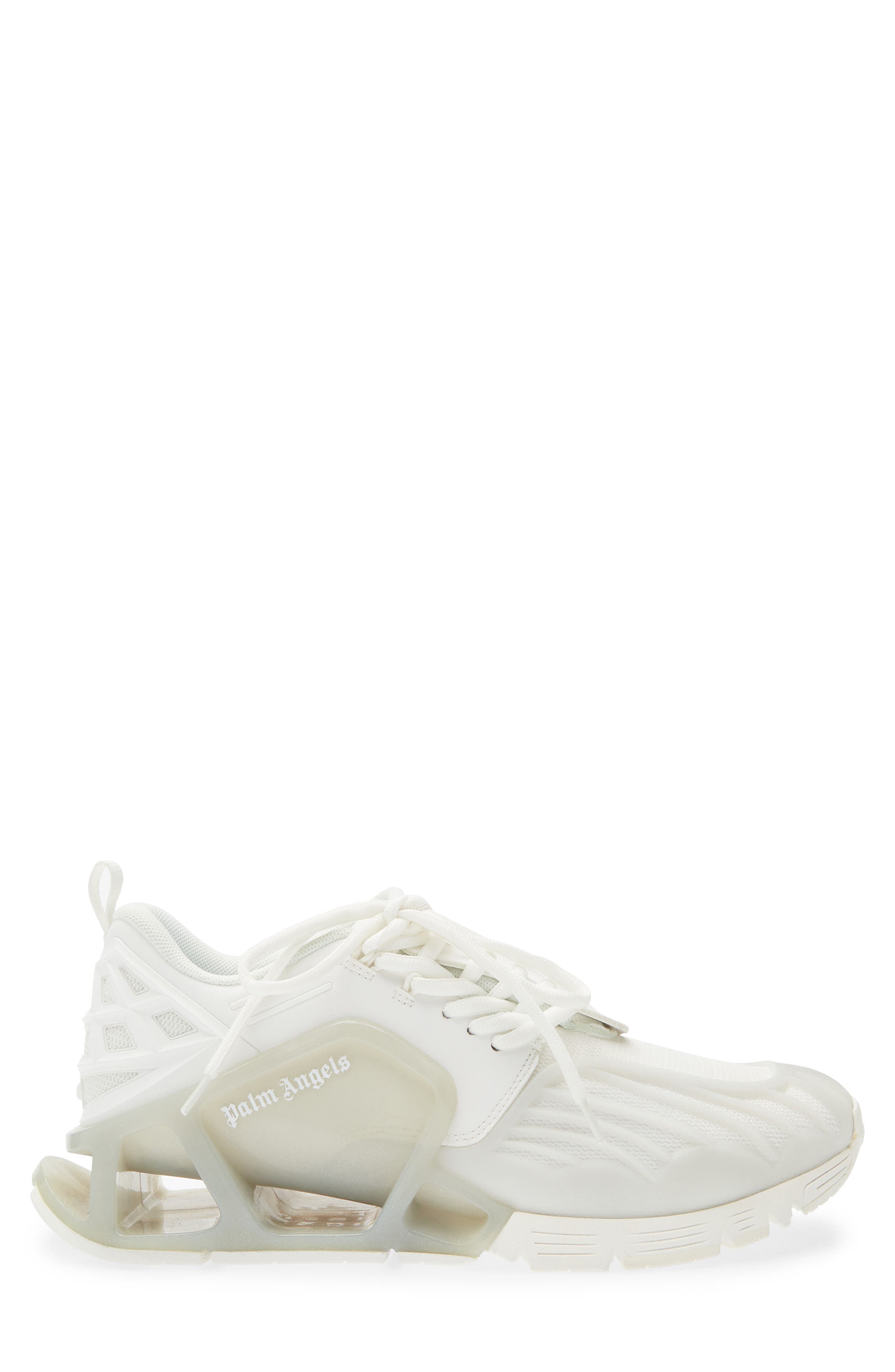 Palm Angels Racing Palm Web Sneaker, Alternate, color, White