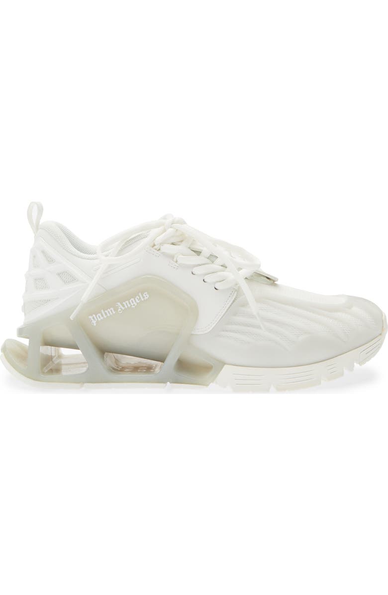 Palm Angels Racing Palm Web Sneaker, Alternate, color, White
