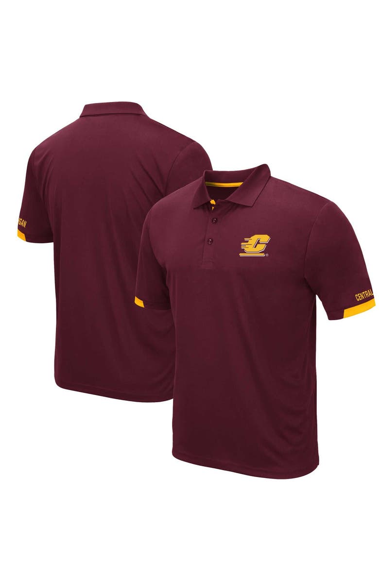 COLOSSEUM Men's Colosseum Maroon Central Michigan Chippewas Santry Lightweight Polo, Main, color, 