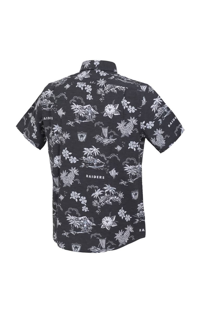 Reyn Spooner Men's Reyn Spooner Black Oakland Raiders Gridiron Classics Throwback Kekai Performance Button-Down Shirt, Alternate, color, Black
