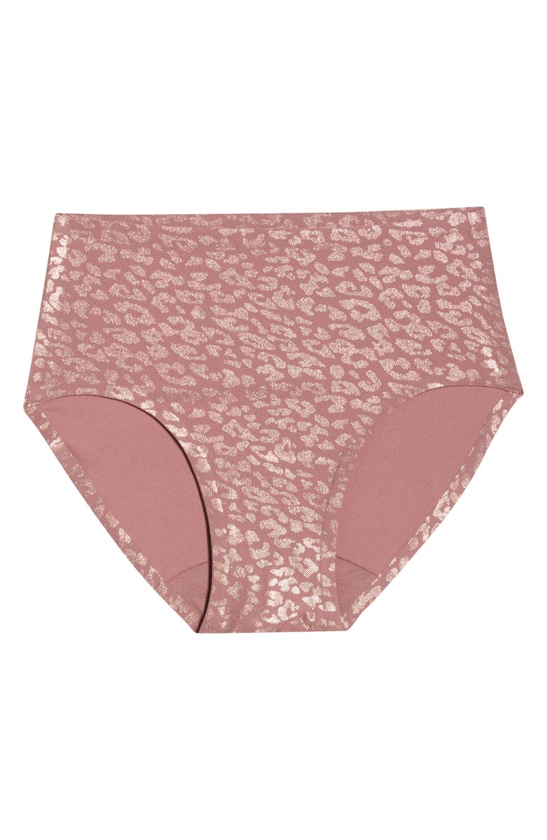 Chantelle Lingerie Soft Stretch Hipster Briefs, Alternate, color, Pink Leo Shimmer Print-B17