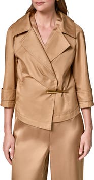 Donna Karan New York Bar Hardware Cotton Blend Jacket