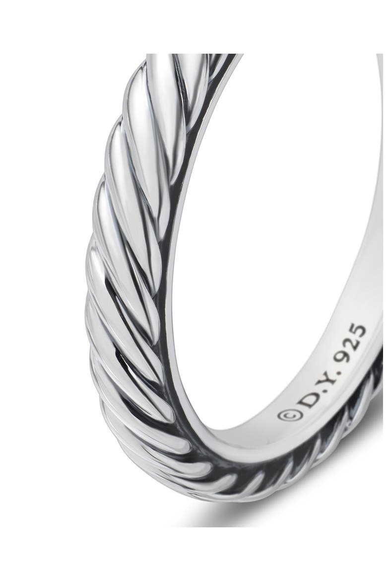 Cable Collectibles® Stack Ring in Sterling Silver, 3mm, Alternate, color, SILVER