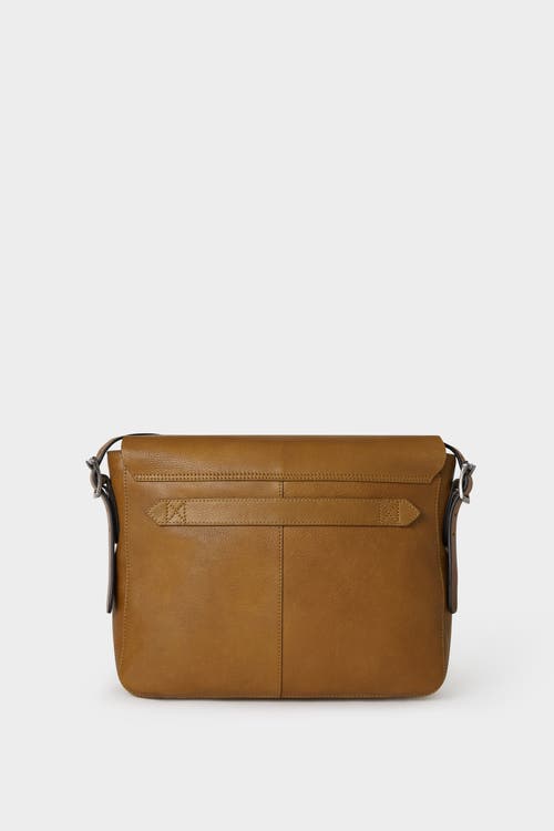 Osprey London The Lorenzo Medium Leather Messenger Bag In Brown