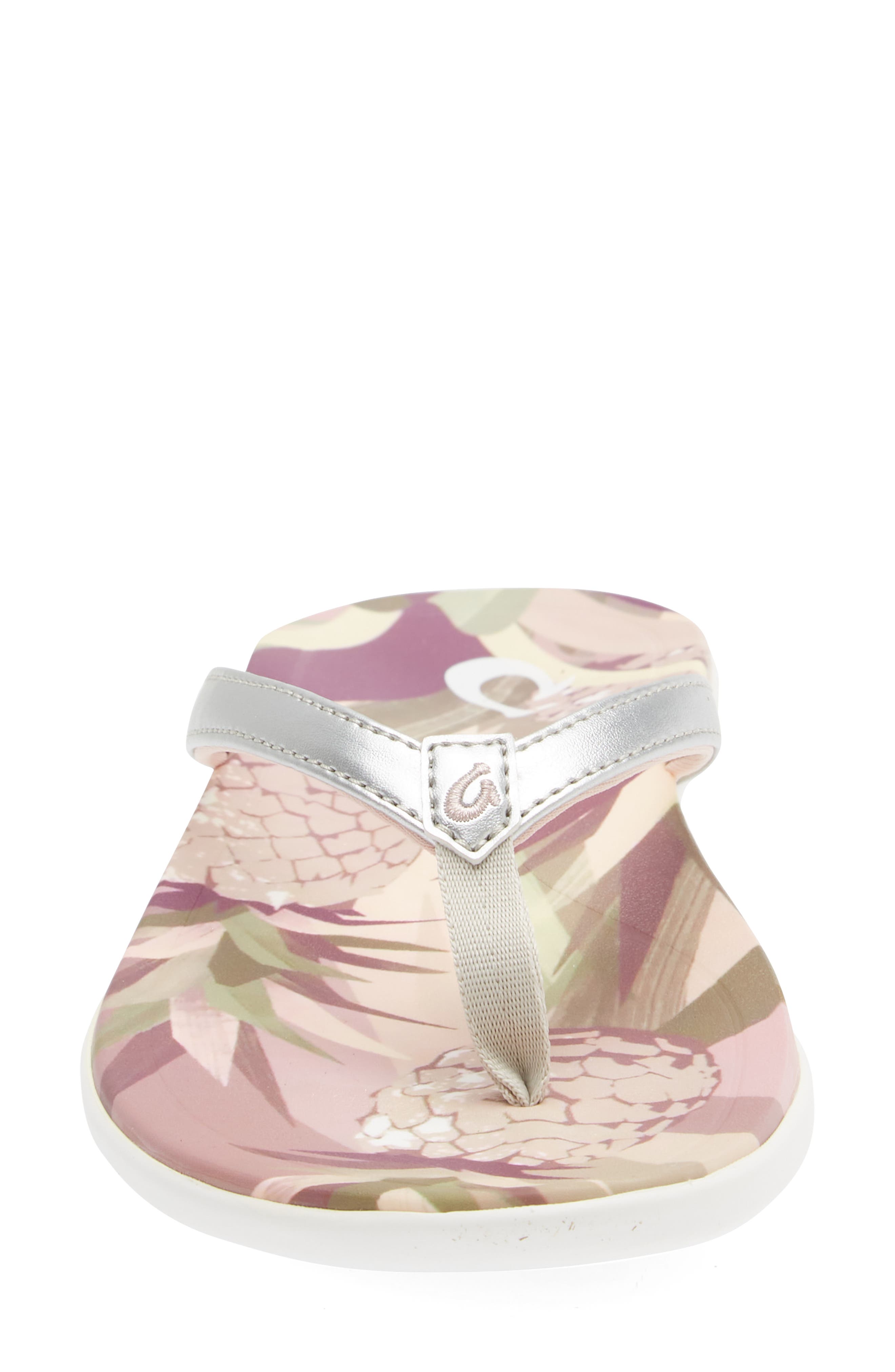 Ho'opio Hau Flip Flop, Alternate, color, SILVER P