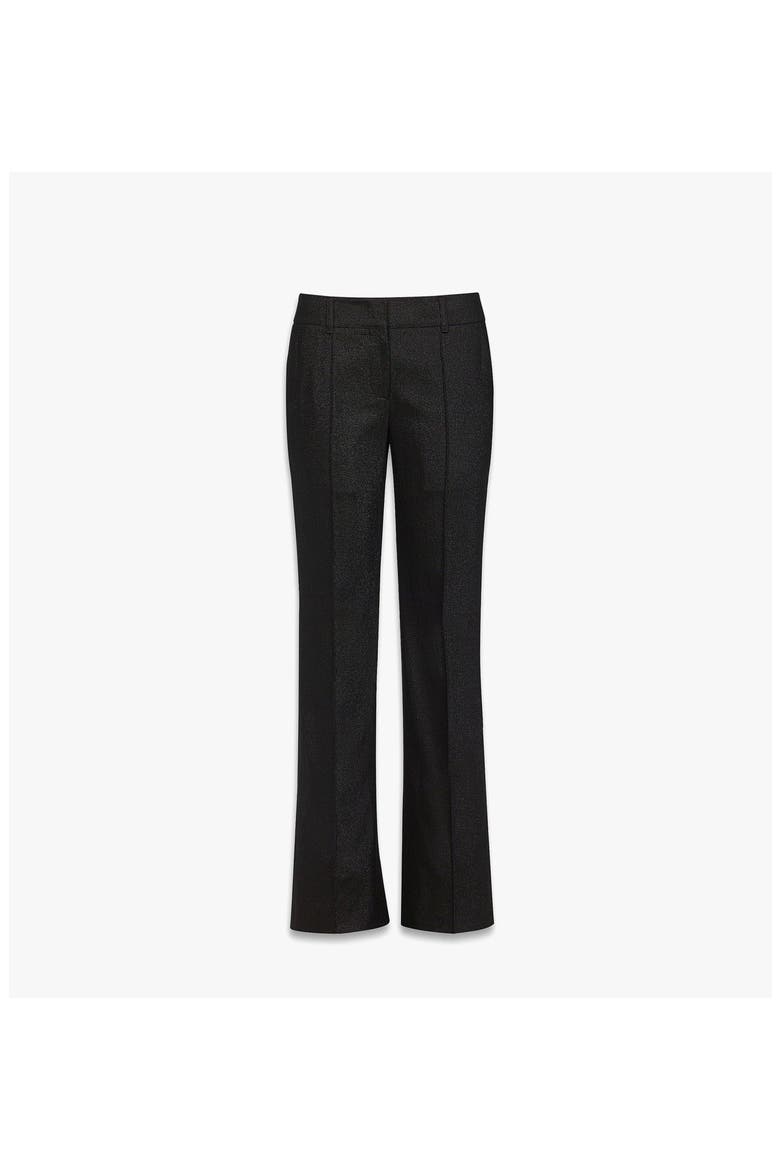 Flared Pants in Lurex Wool, Main, color, Black