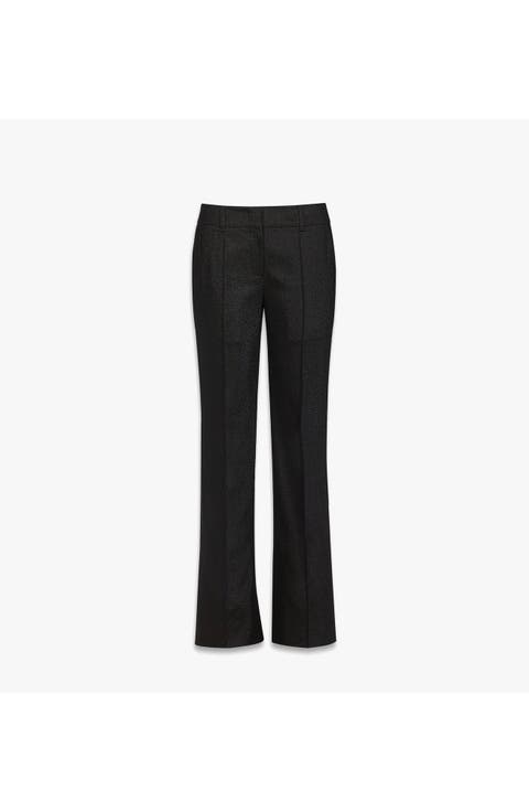 Flared Pants in Lurex Wool