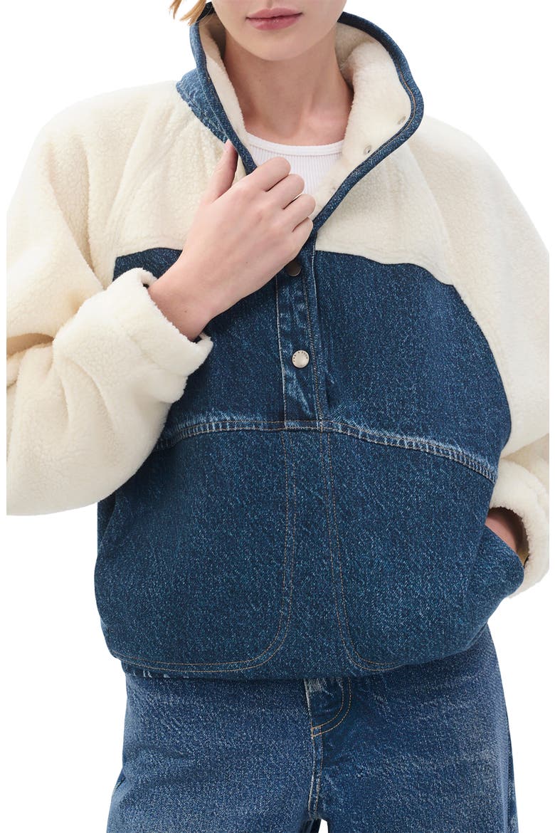 rb Miramar High Pile Fleece Pullover, Main, color, ALMDA