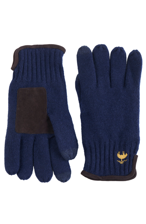 Cashmere Blend Suede Trim Gloves