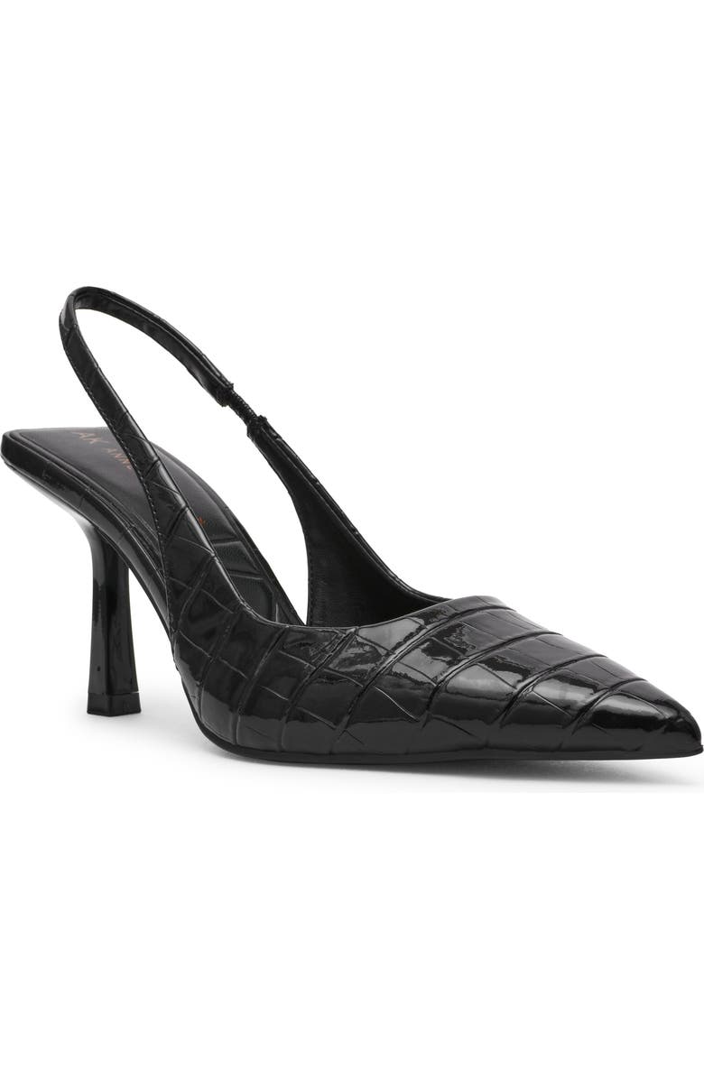 Anne Klein Indianna Slingback Pump, Main, color, Black Croc