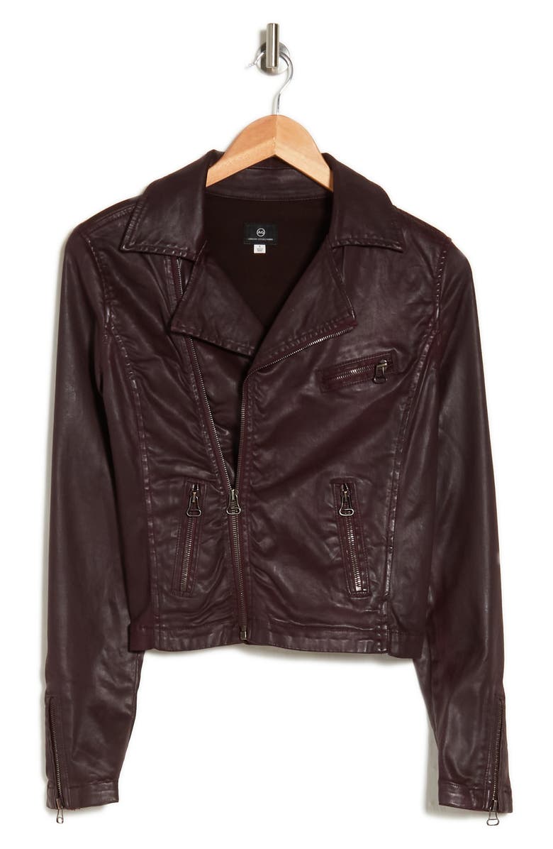 AG The Moto Coated Denim Jacket, Main, color, 