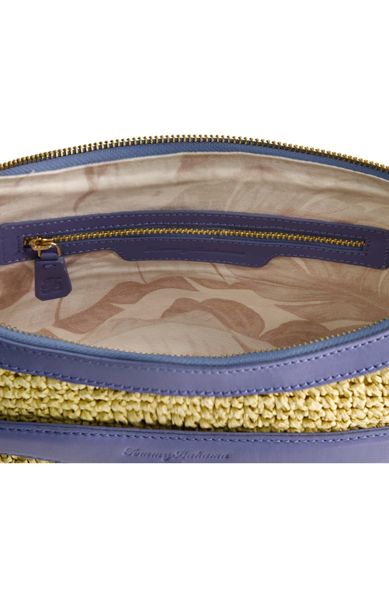 Tommy Bahama Soft Straw Zip-Top Hobo, Alternate, color, Blue