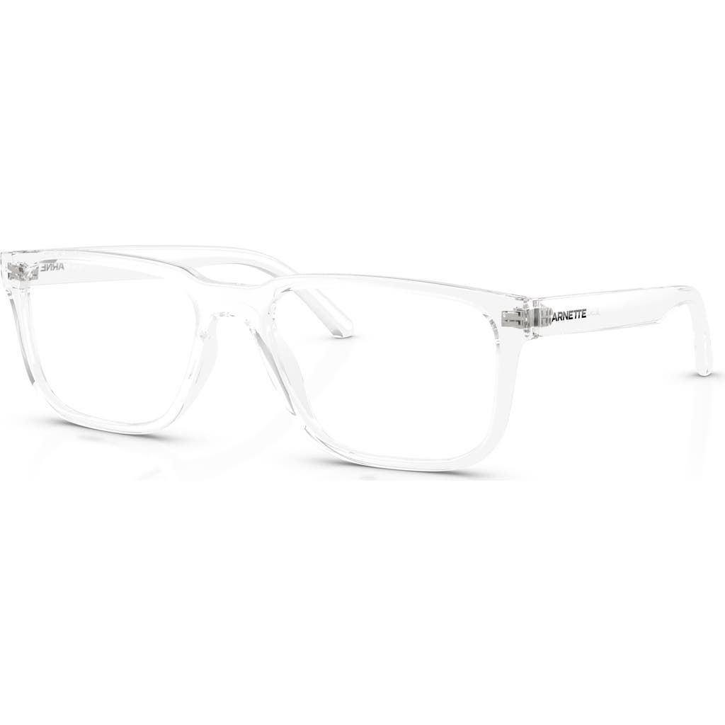 Arnette 56mm Rectangle Optical Glasses In Blue