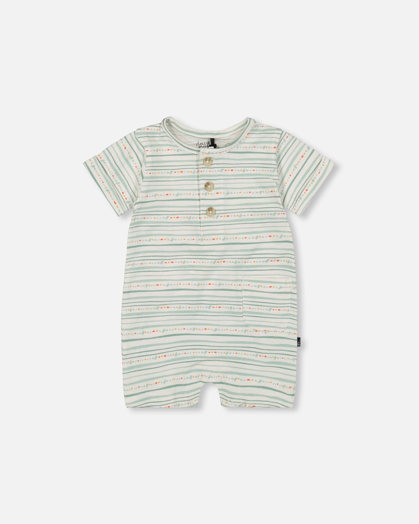 selected White Printed Mint Green Lines