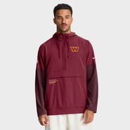 Nike Men's Nike Burgundy Washington Commanders Sideline Anorak Half-Zip Hoodie Jacket