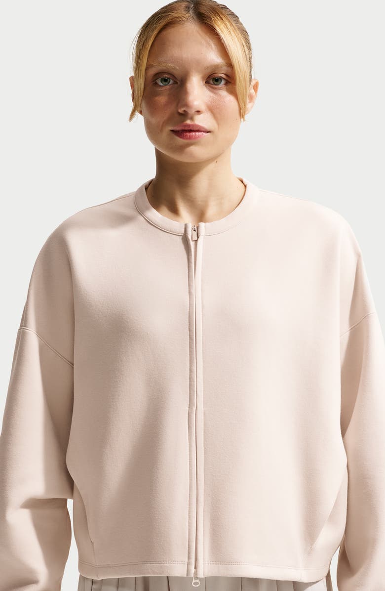 Nike W NK 24.7 DF SOFT KNT FULL ZIP, Alternate, color, 104 Light Orewood Brown