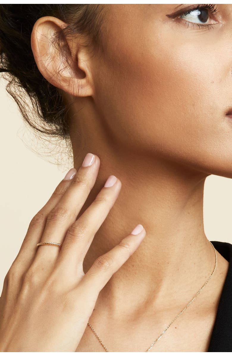 Oradina 14K Rose Gold Stackable Dawn Ring, Alternate, color, Rose Gold