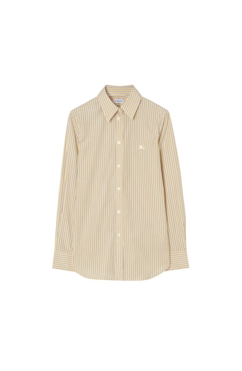 Burberry Slim Fit Cotton Formal Shirt, Alternate, color, White/Amber Yellow