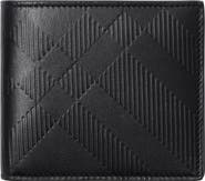 Burberry Embossed Check Bifold Wallet