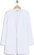 Calvin Klein Open Front Roll Sleeve Blazer