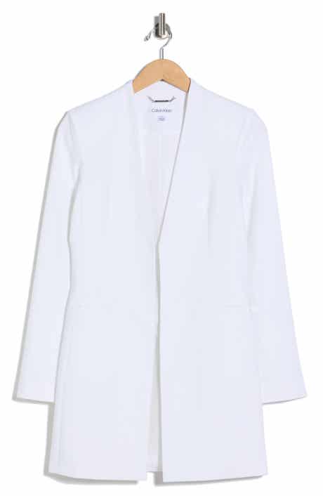 Calvin Klein Open Front Roll Sleeve Blazer