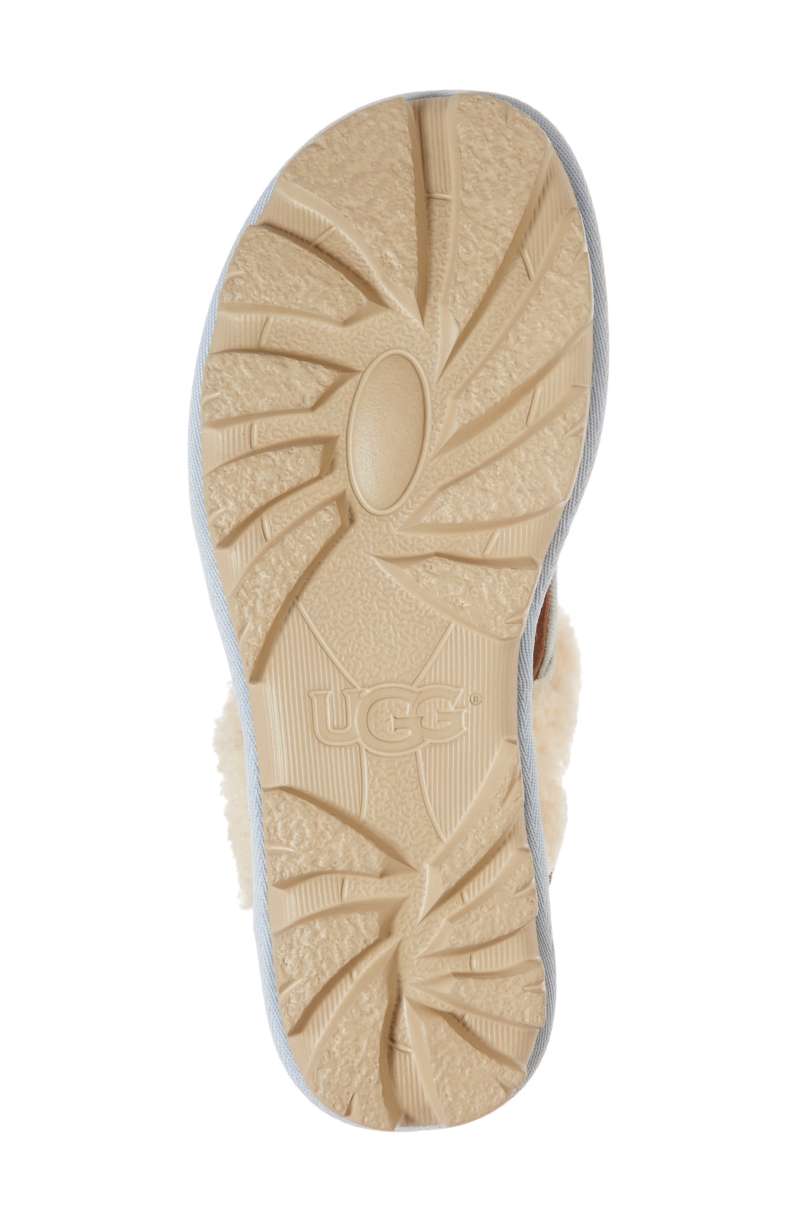 UGG<sup>®</sup> Patch It Slingback Sandal with Genuine Shearling Trim, Alternate, color, 
