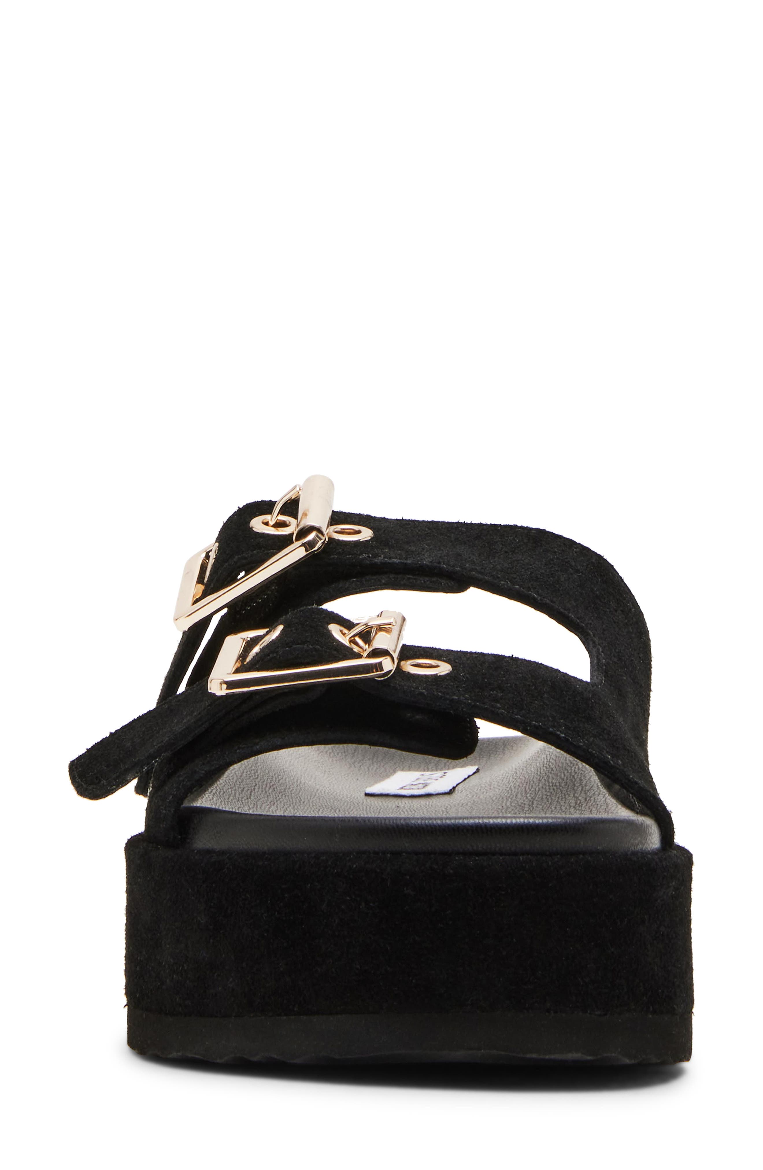 Katie Platform Slide Sandal, Alternate, color, BLACK SUEDE