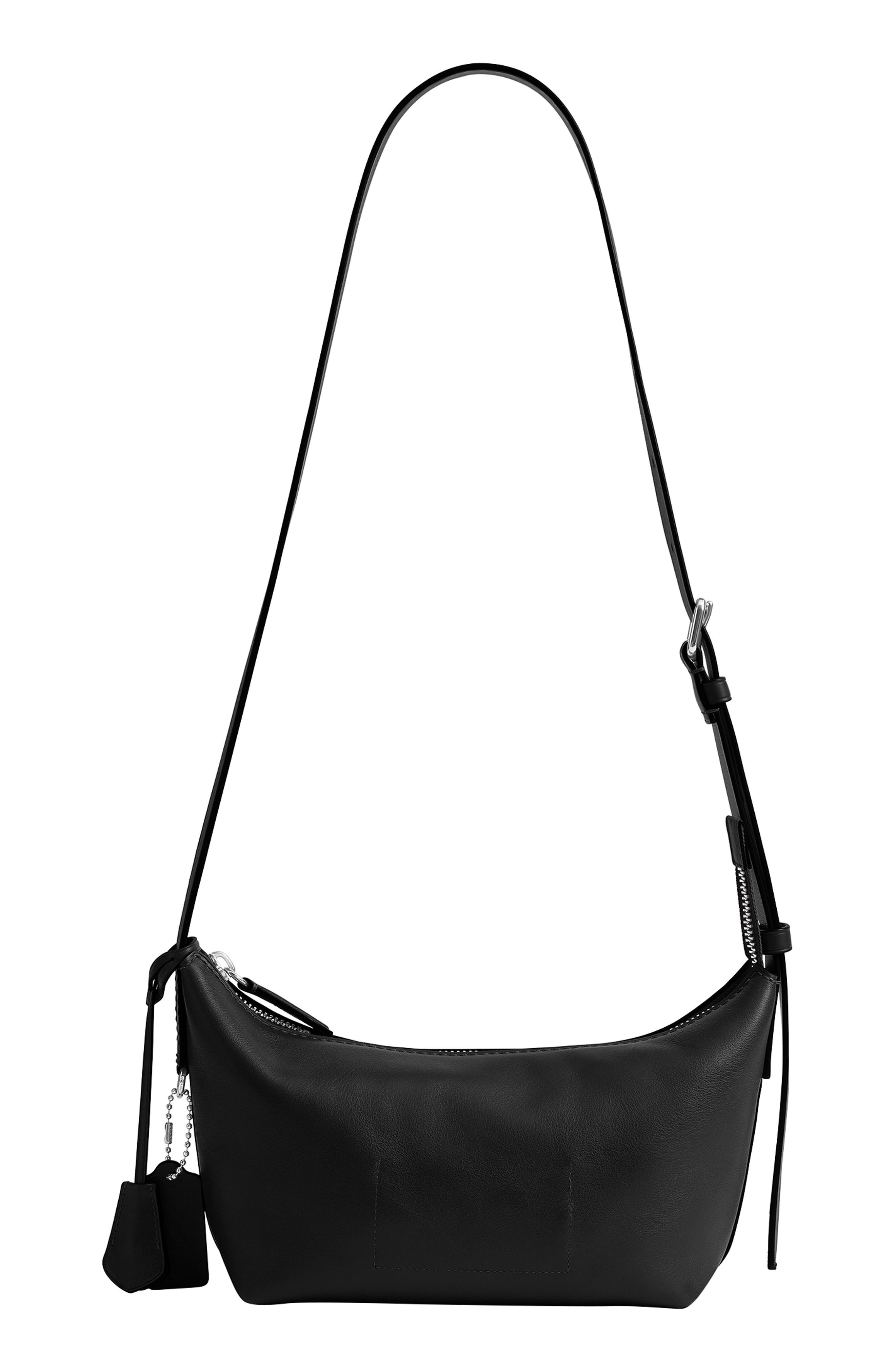 COACH Mott 22 Leather Sling Bag, Alternate, color, Black