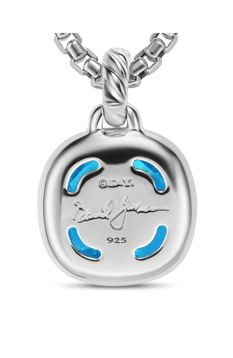 David Yurman Albion<sup>®</sup> Pendant in Sterling Silver with Blue Topaz & Diamonds, 11mm, Alternate, color, Blue Topaz