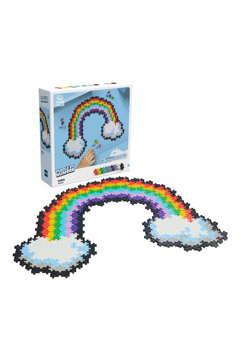500-Piece Rainbow Puzzle by Number, Alternate, color, MULTI