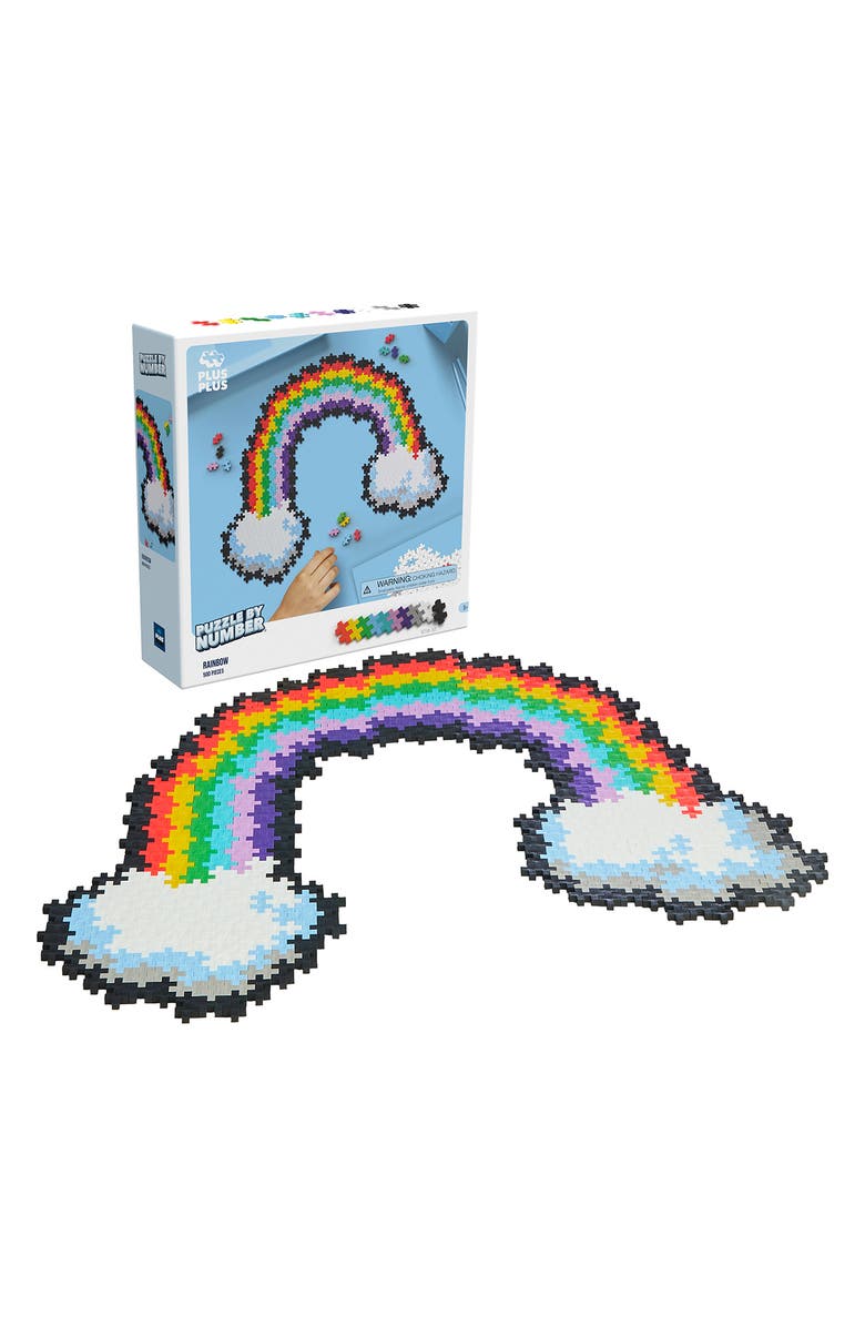 Plus-Plus USA 500-Piece Rainbow Puzzle by Number, Alternate, color, Multi