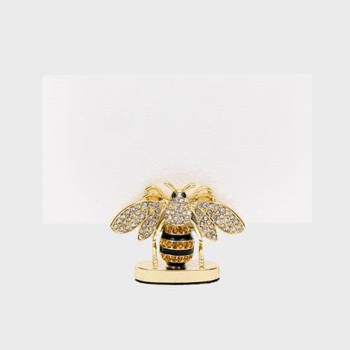 Joanna Buchanan Stripey Bee Placecard Holders, Set Of Two In Gold