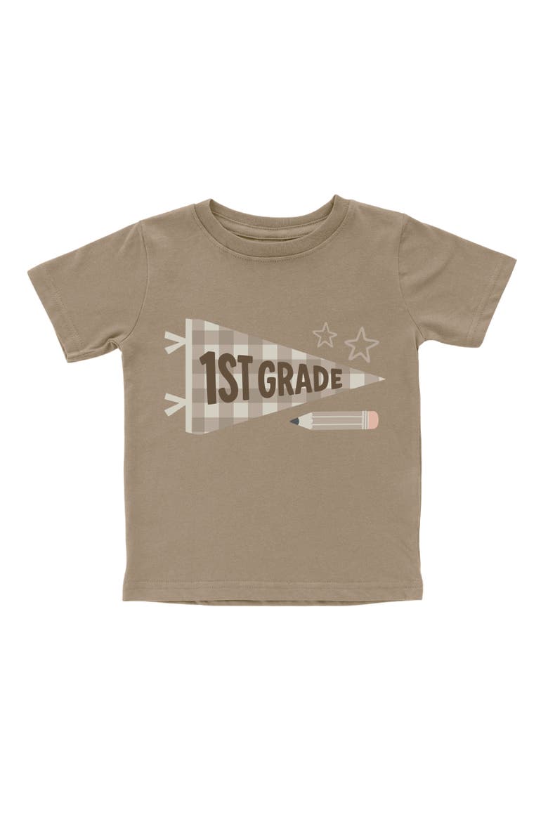 First Grade Pennant Short Sleeve T-Shirt, Main, color, Mocha