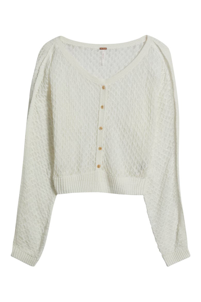 Maris V-Neck Fine Gauge Linen Blend Cardigan, Alternate, color, CLEAN IVORY