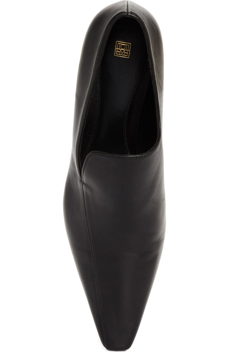 TOTEME Kitten Heel Loafer Pump, Alternate, color, Black