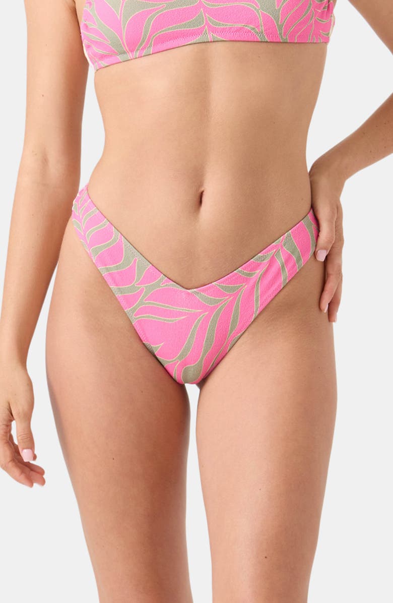 Roxy Stay Wild V Bikini Bottoms, Main, color, Pink Combo