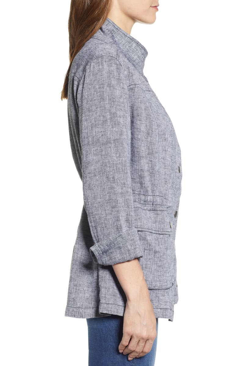 Caslon<sup>®</sup> Linen Blend Utility Jacket, Alternate, color, 