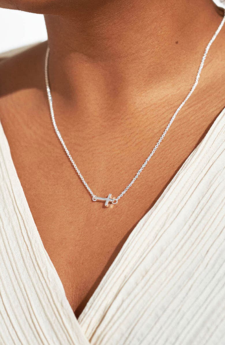 A Littles & Co A Little 'Faith' Necklace, Alternate, color, Metallic Silver