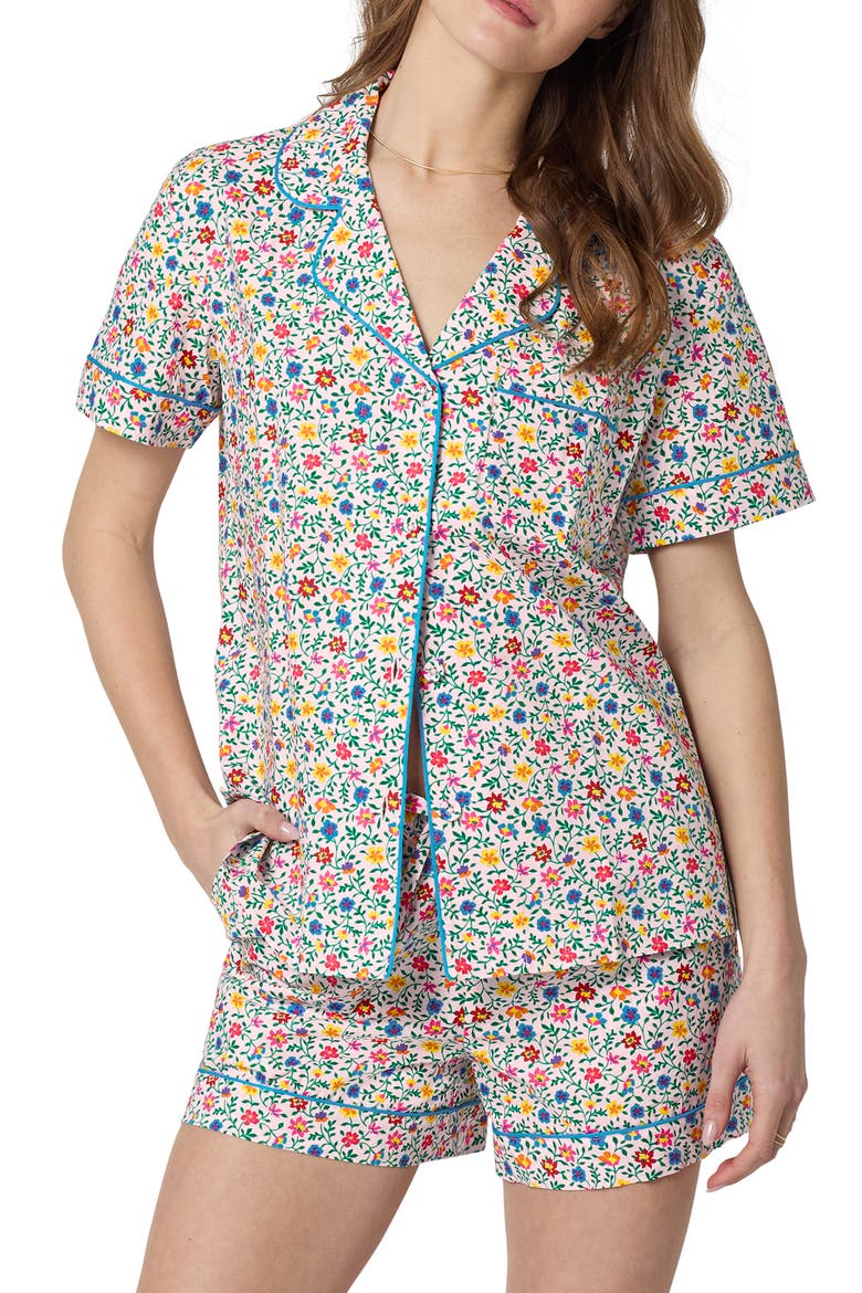Print Organic Cotton Poplin Short Pajamas, Main, color, WHIMSY DITSY