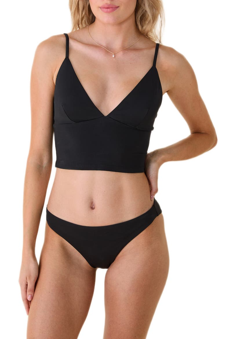 Lanikai Crop Tankini Top, Main, color, BLACK
