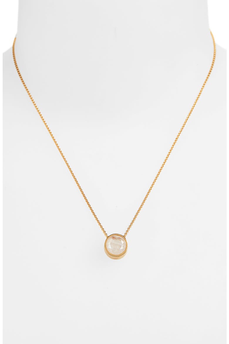 Knockout Gemstone Pendant Necklace, Alternate, color, MOONSTONE/ GOLD
