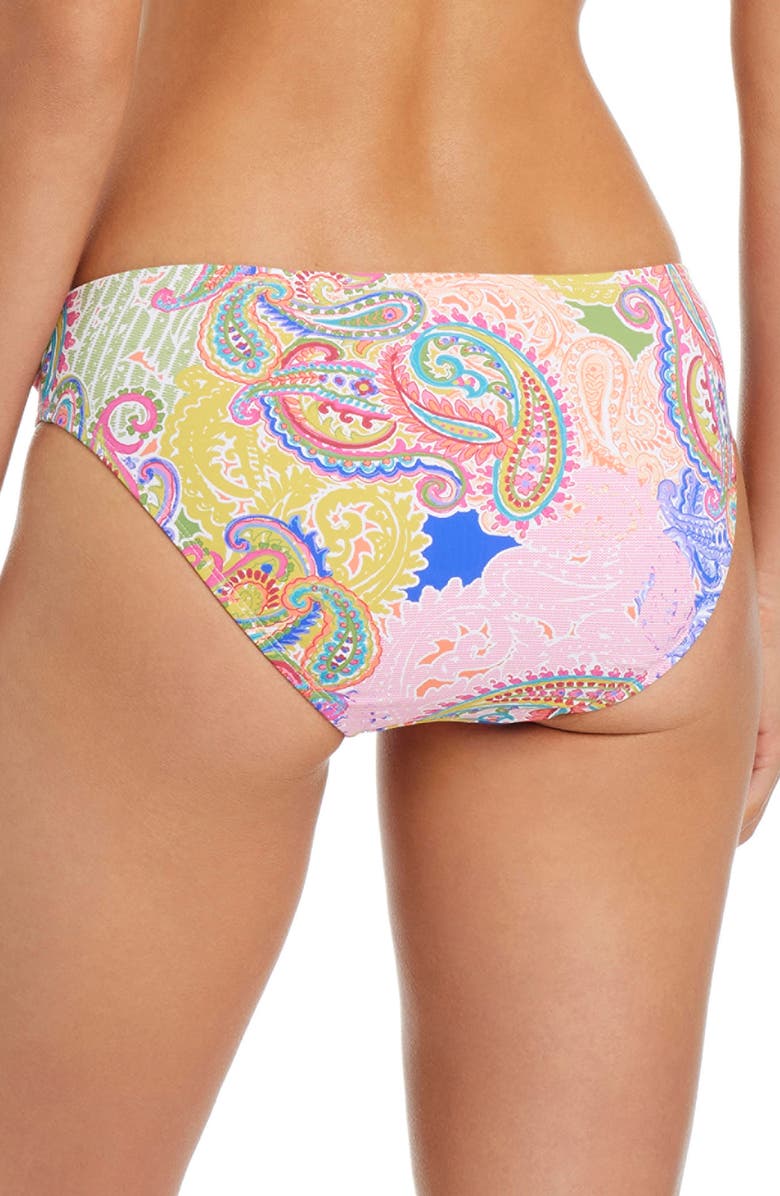 BLEU by Rod Beattie Belted Hipster Bikini Bottoms, Alternate, color, Pink Multi