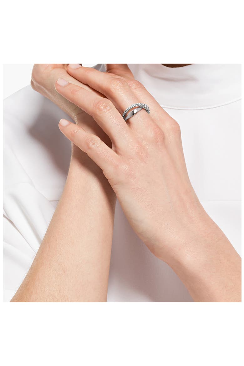 Hyperbola Cubic Zirconia Ring, Alternate, color, WHITE