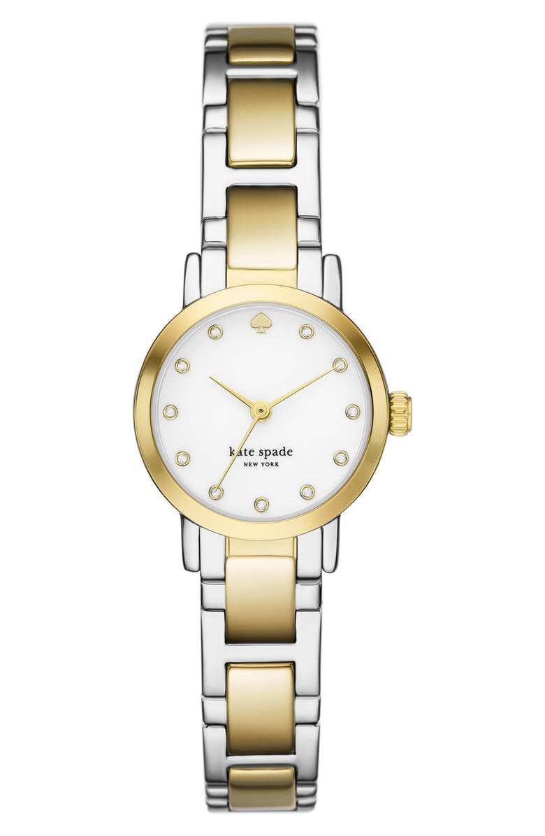 Kate Spade New York gramercy two-tone bracelet watch, 25mm, Main, color, Two Tone