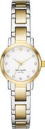 Kate Spade New York gramercy two-tone bracelet watch, 25mm
