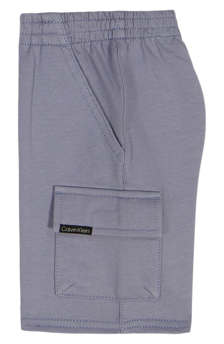 Calvin Klein Kids' Stripe Pocket T-Shirt & Cargo Shorts Set, Alternate, color, Purple Multi