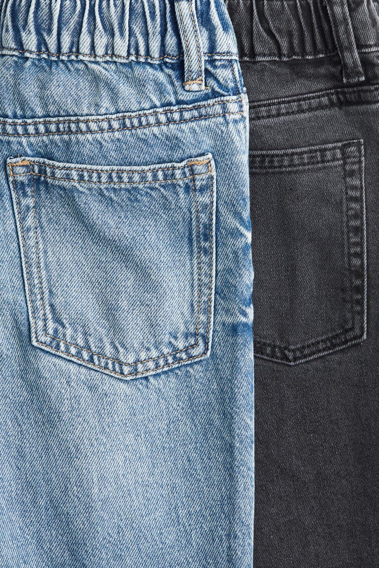 2-pack Loose Fit Tapered Leg Jeans, Alternate, color, Denim blue/black