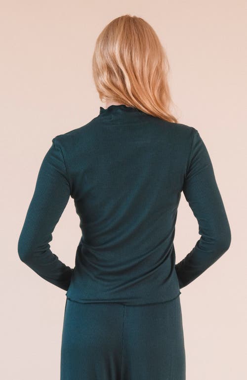 Poplinen Norma Modal Ribbed Turtleneck In Pine