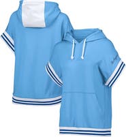 LUSSO Women's Lusso  Light Blue Los Angeles Dodgers Mabel Tri-Blend Short Sleeve Pullover Hoodie