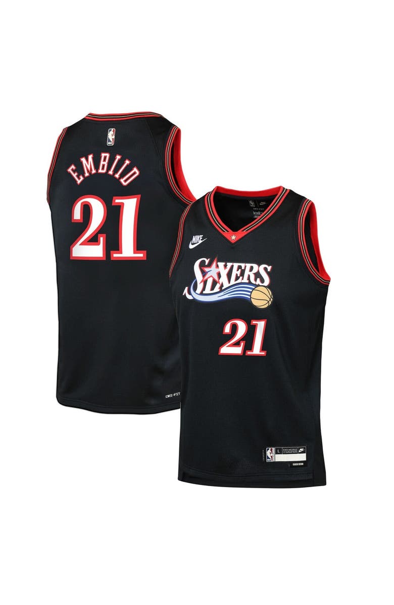 Nike Youth Nike Joel Embiid Black Philadelphia 76ers Swingman Jersey - Classic Edition, Main, color, Black